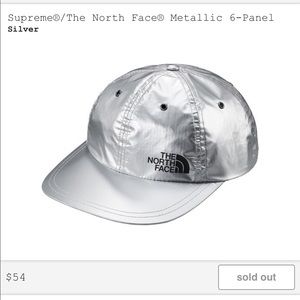 Supreme/ The North Face silver Metallic 6-panel